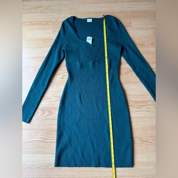 NWT Abercrombie & Fitch Knit  Sweater Dress Forest Green Size Large Holiday - Picture 5 of 7